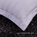 Putih 1cm2cm3cm Stripe Hotel Bedsheets ditetapkan